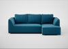 Morven Right Hand Facing Corner Chaise Sofa Smart Velvet Ocean Blue