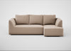 Morven Right Hand Facing Corner Chaise Sofa Smart Velvet Pebble