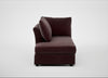 Tailor Left Hand Facing Chaise Unit Smart Luxe Velvet Acorn / Black