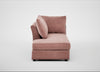 Tailor Left Hand Facing Chaise Unit Smart Luxe Velvet Dusky Pink / Black