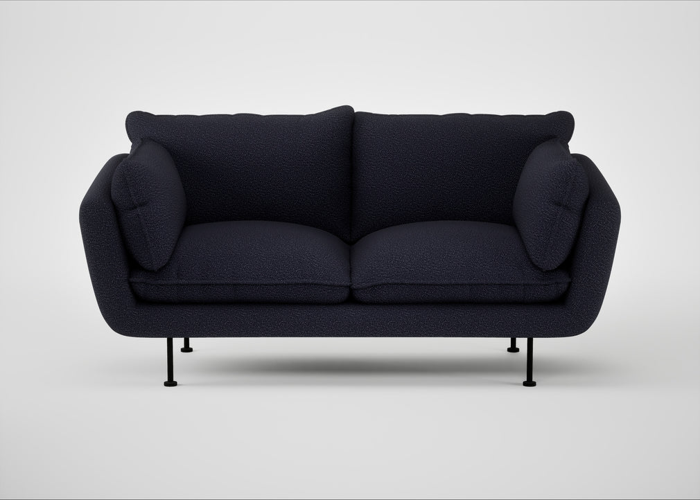 Allora 2 Seater Sofa Boucle Indigo / Black