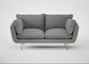 Allora 2 Seater Sofa Boucle Steel / Brass