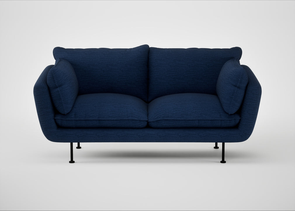Allora 2 Seater Sofa Broad Weave Lagoon / Black