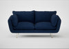 Allora 2 Seater Sofa Broad Weave Lagoon / Stainless Steel