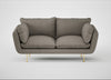 Allora 2 Seater Sofa Broad Weave Pebble / Brass