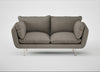 Allora 2 Seater Sofa Broad Weave Pebble / Stainless Steel