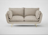 Allora 2 Seater Sofa Broad Weave Putty / Brass