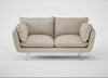 Allora 2 Seater Sofa Broad Weave Putty / Stainless Steel