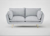 Allora 2 Seater Sofa Broad Weave Tin / Brass
