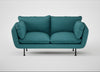 Allora 2 Seater Sofa Brushed Cotton Cadet / Black