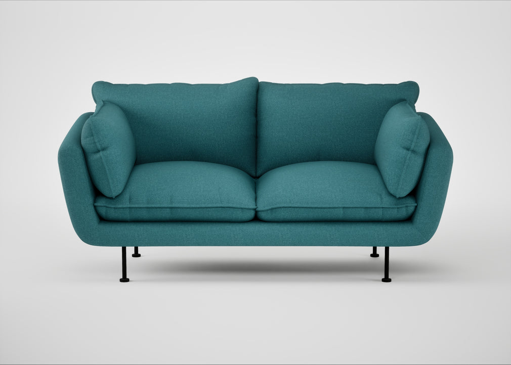 Allora 2 Seater Sofa Brushed Cotton Cadet / Black
