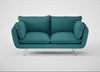 Allora 2 Seater Sofa Brushed Cotton Cadet / Stainless Steel
