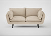 Allora 2 Seater Sofa Brushed Cotton Oat / Black