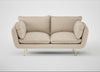 Allora 2 Seater Sofa Brushed Cotton Oat / Brass