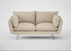 Allora 2 Seater Sofa Brushed Cotton Oat / Stainless Steel
