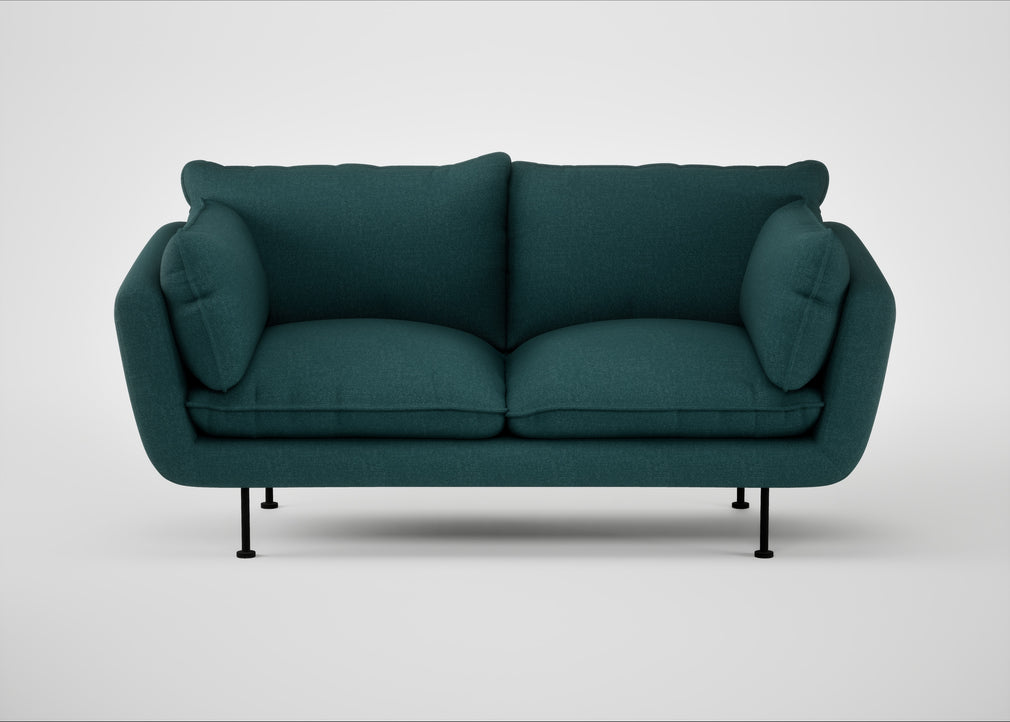Allora 2 Seater Sofa Brushed Cotton Pine / Black