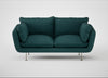 Allora 2 Seater Sofa Brushed Cotton Pine / Stainless Steel