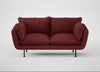 Allora 2 Seater Sofa Capelo Linen-Cotton Etruscan Red / Black