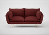 Allora 2 Seater Sofa Capelo Linen-Cotton Etruscan Red / Brass