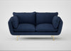 Allora 2 Seater Sofa Capelo Linen-Cotton Inkspot / Brass