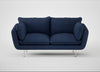 Allora 2 Seater Sofa Capelo Linen-Cotton Inkspot / Stainless Steel