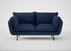 Allora 2 Seater Sofa Capelo Linen-Cotton Inkspot / Black