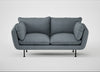 Allora 2 Seater Sofa Capelo Linen-Cotton Mineral / Black