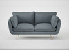Allora 2 Seater Sofa Capelo Linen-Cotton Mineral / Brass