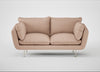 Allora 2 Seater Sofa Capelo Linen-Cotton Rosedale / Stainless Steel
