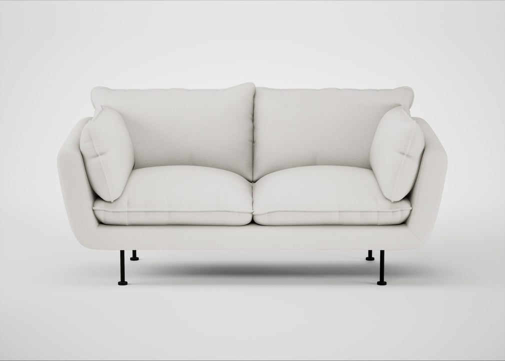 Allora 2 Seater Sofa Capelo Linen-Cotton Sea Salt / Black