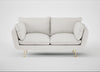 Allora 2 Seater Sofa Capelo Linen-Cotton Sea Salt / Brass