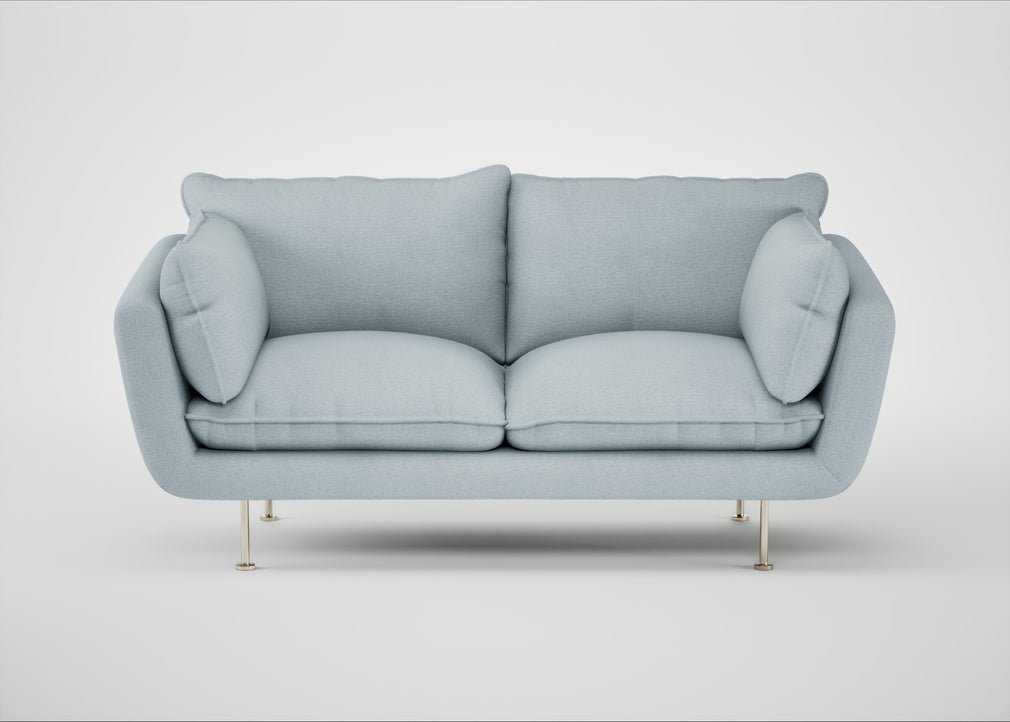 Allora 2 Seater Sofa Capelo Linen-Cotton Sea Shanty / Stainless Steel