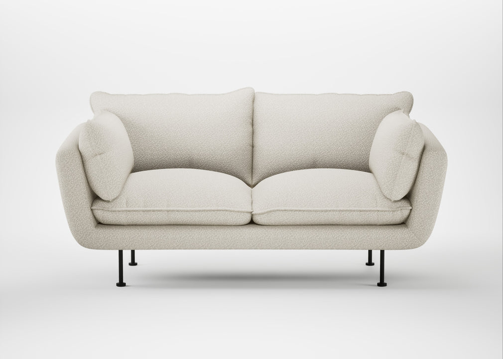 Allora 2 Seater Sofa Chunky Boucle Ecru / Black