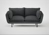 Allora 2 Seater Sofa Melton Wool Granite / Black