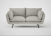 Allora 2 Seater Sofa Melton Wool Limestone / Black
