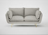 Allora 2 Seater Sofa Melton Wool Limestone / Brass
