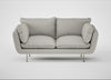 Allora 2 Seater Sofa Melton Wool Limestone / Stainless Steel