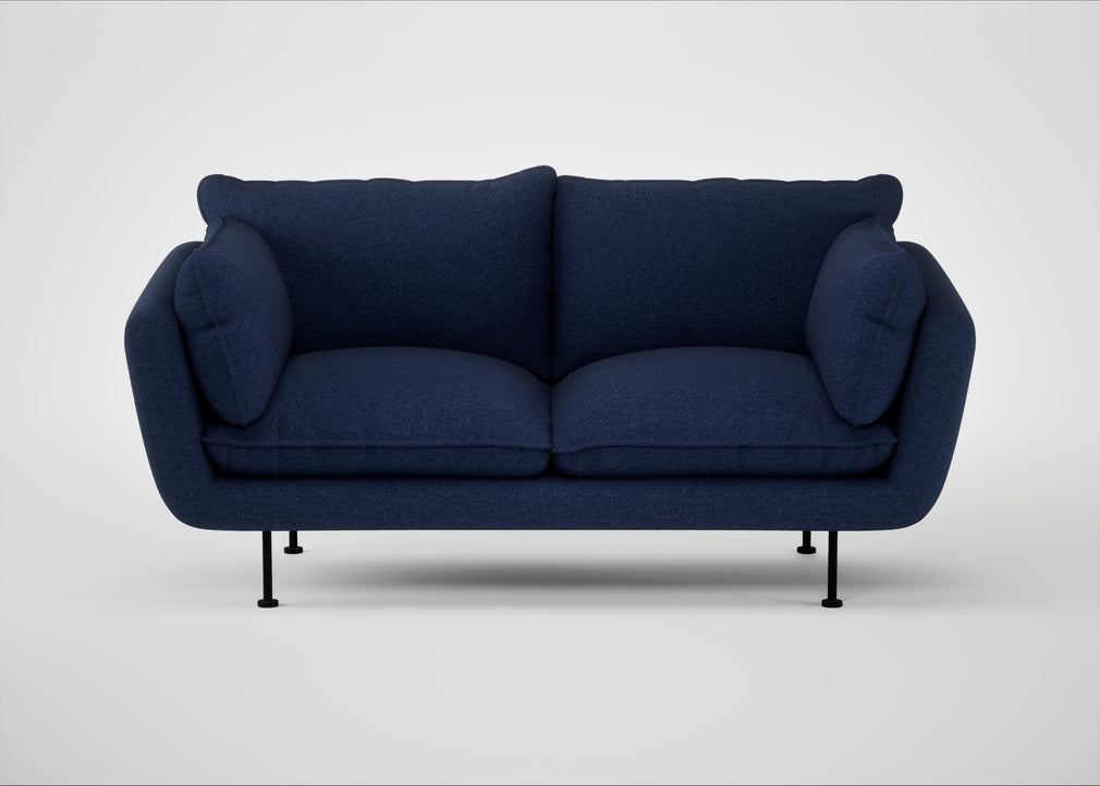 Allora 2 Seater Sofa Melton Wool New Navy / Black