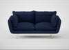 Allora 2 Seater Sofa Melton Wool New Navy / Brass