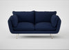 Allora 2 Seater Sofa Melton Wool New Navy / Stainless Steel