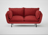 Allora 2 Seater Sofa Melton Wool Red Oxide / Black