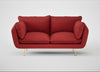 Allora 2 Seater Sofa Melton Wool Red Oxide / Brass