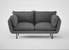 Allora 2 Seater Sofa Melton Wool Shale / Black