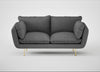 Allora 2 Seater Sofa Melton Wool Shale / Brass