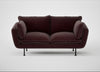 Allora 2 Seater Sofa Smart Luxe Velvet Acorn / Black