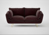 Allora 2 Seater Sofa Smart Luxe Velvet Acorn / Brass