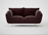 Allora 2 Seater Sofa Smart Luxe Velvet Acorn / Stainless Steel