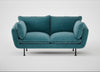 Allora 2 Seater Sofa Smart Luxe Velvet Airforce Blue / Black