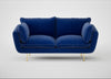 Allora 2 Seater Sofa Smart Luxe Velvet Azure / Brass