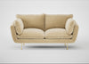 Allora 2 Seater Sofa Smart Luxe Velvet Biscuit / Brass